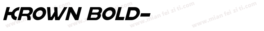 krown bold字体转换
